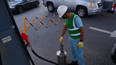 تطبيق معايير السلامة واشتراطات تأهيل المحطات أثناء عملية الفحص الدوري مع الطرق الأخضر